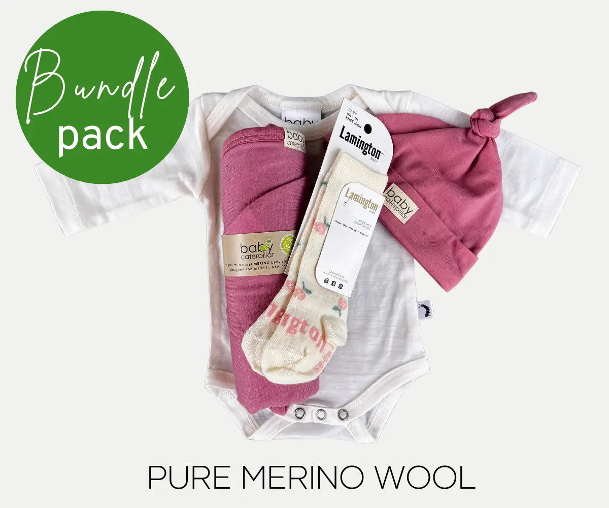 BUNDLE | Merino Babywear | Wrap & Base Layer free shipping on all NZ over $75