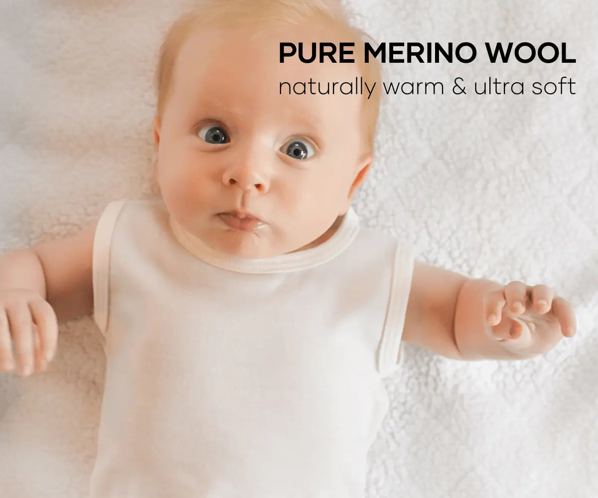 Baby merino wool singlets free shipping on all NZ order over $75