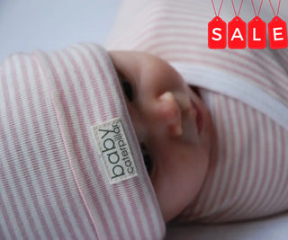 SALE | Pink Stripe Cotton Baby Beanie - BabyCaterpillar
