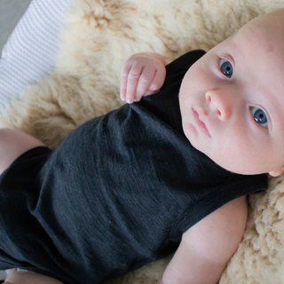 merino sleeveless bodysuits for baby