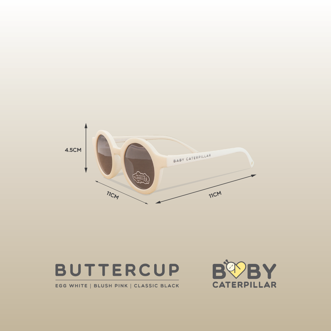 Baby Caterpillar Sunglasses - Buttercup White