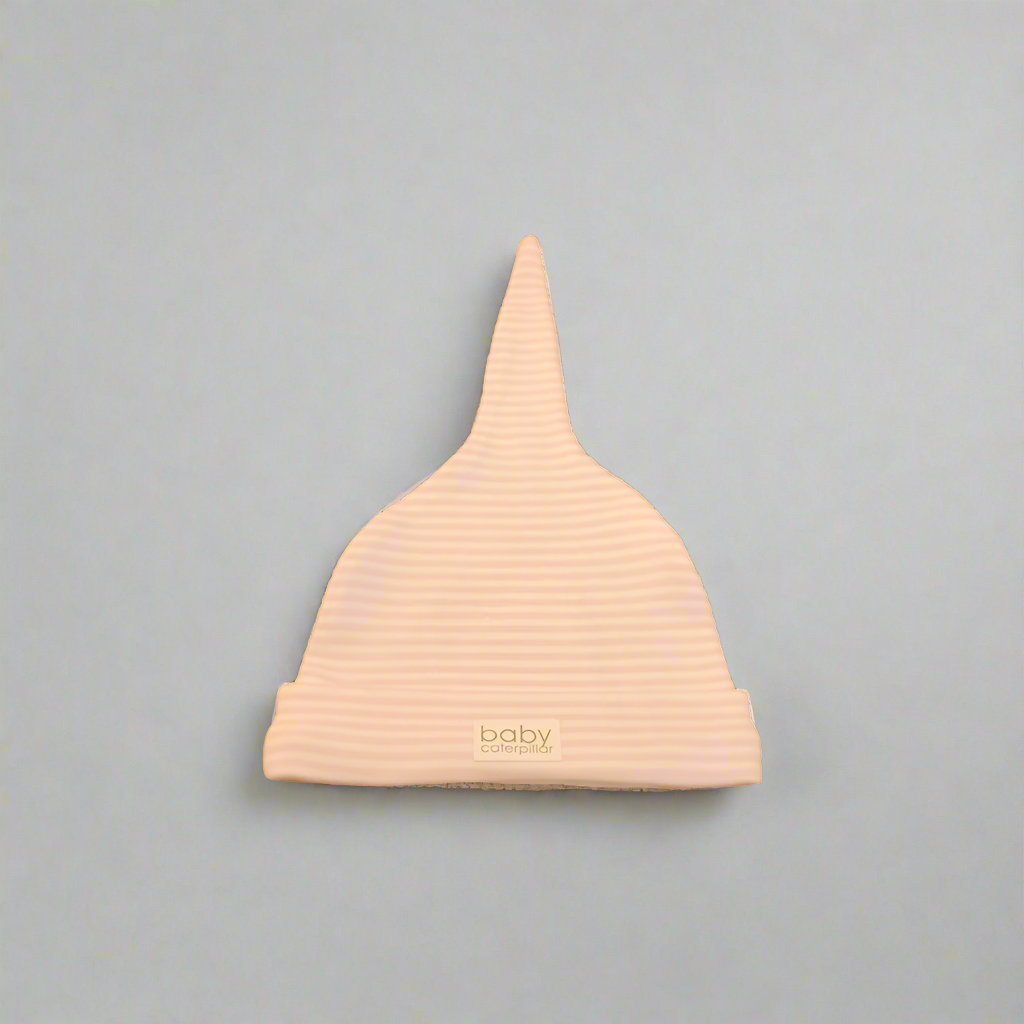 Pink stripes merino baby beanie, soft and breathable, made in New Zealand