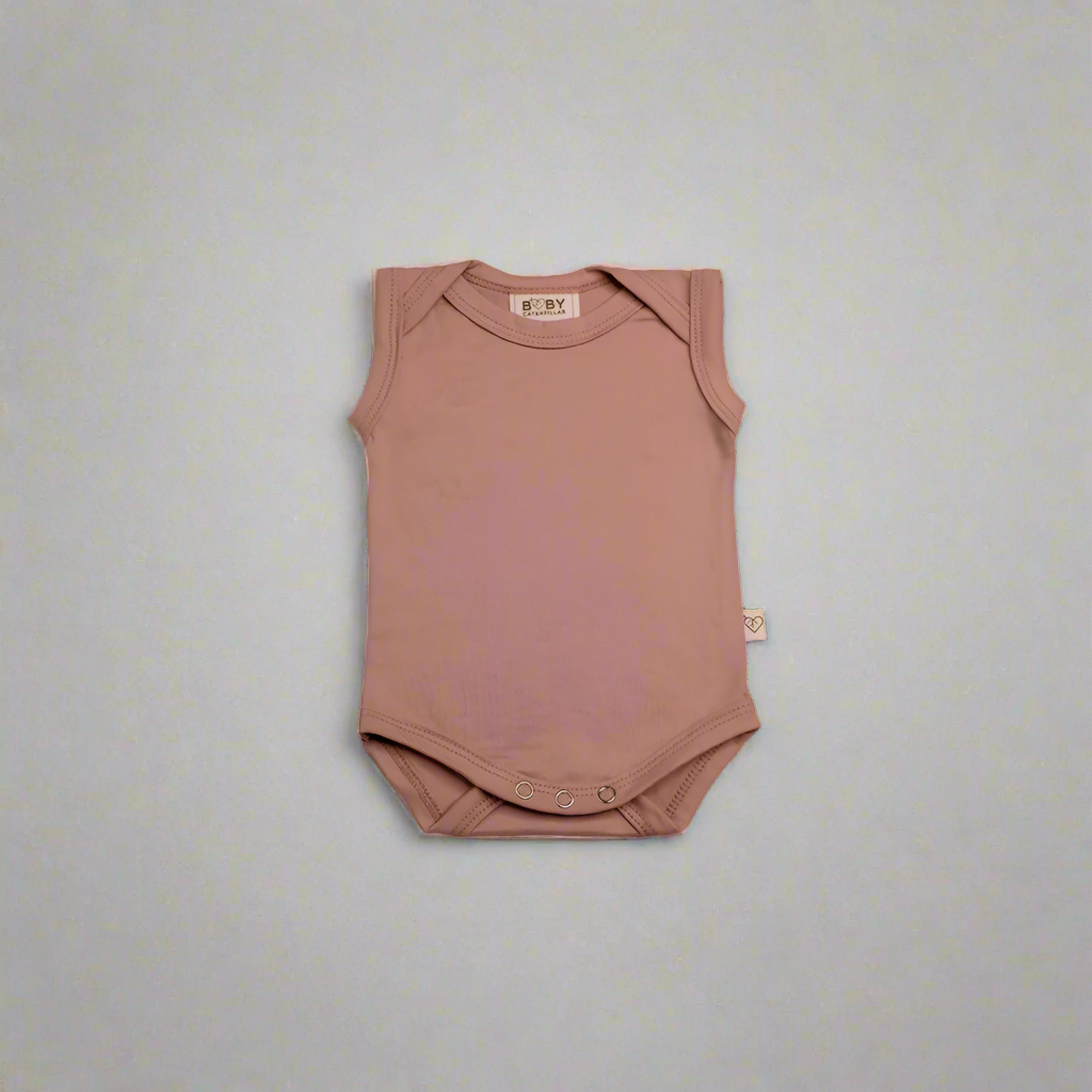 Merino Singlet Bodysuit - Blush
