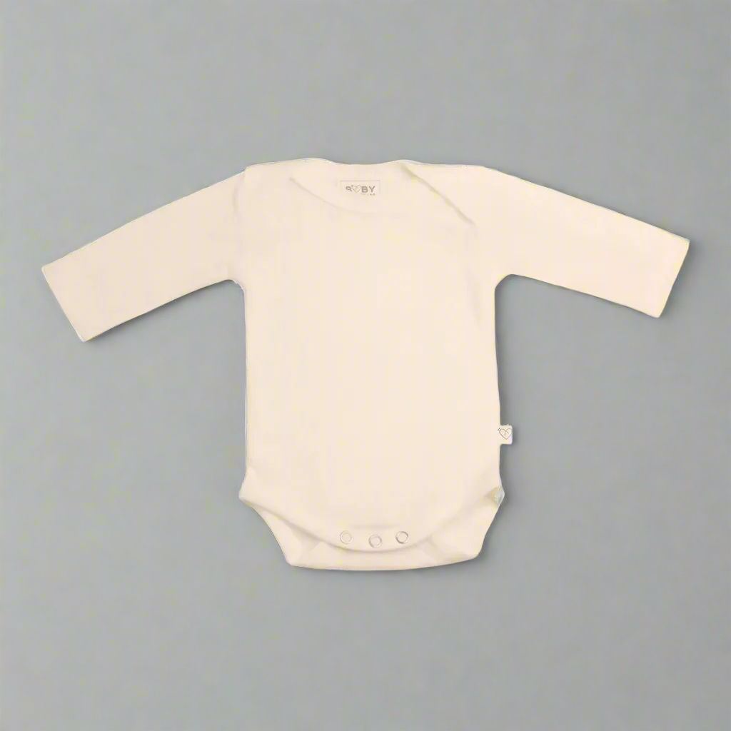 Merino Long-sleeve Bodysuit - Cream