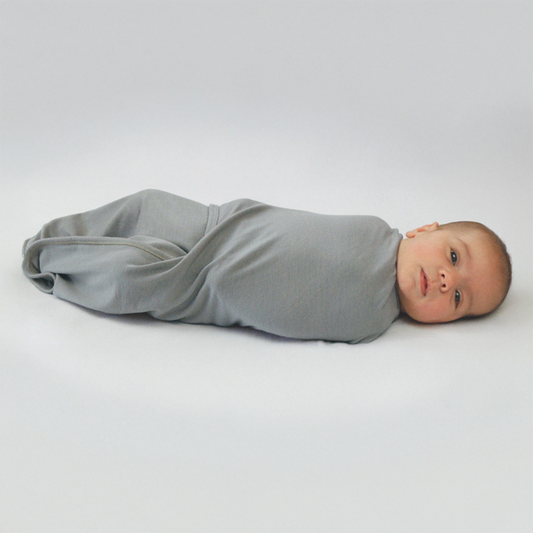 Merino Fitted Wrap Dusty Blue