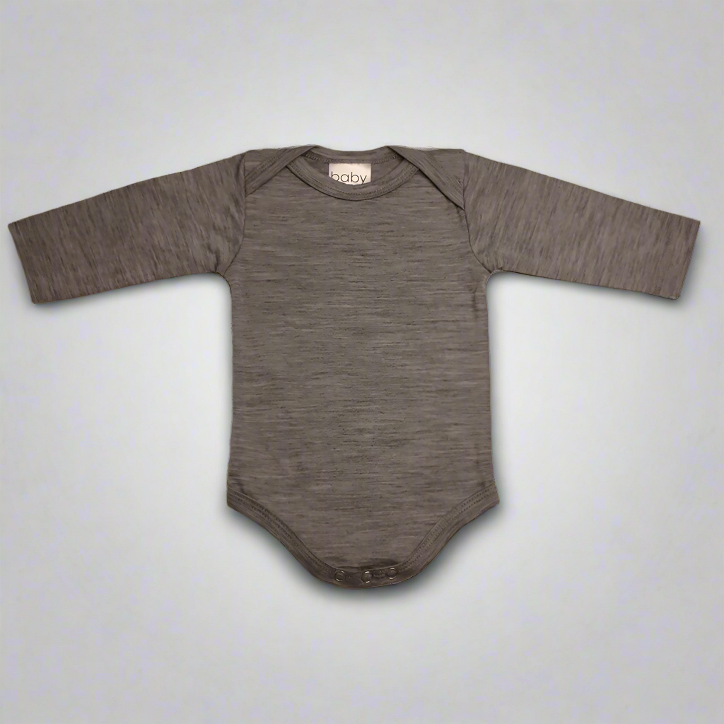 Jersey-grey Longsleeve Bodysuit (0-3months)