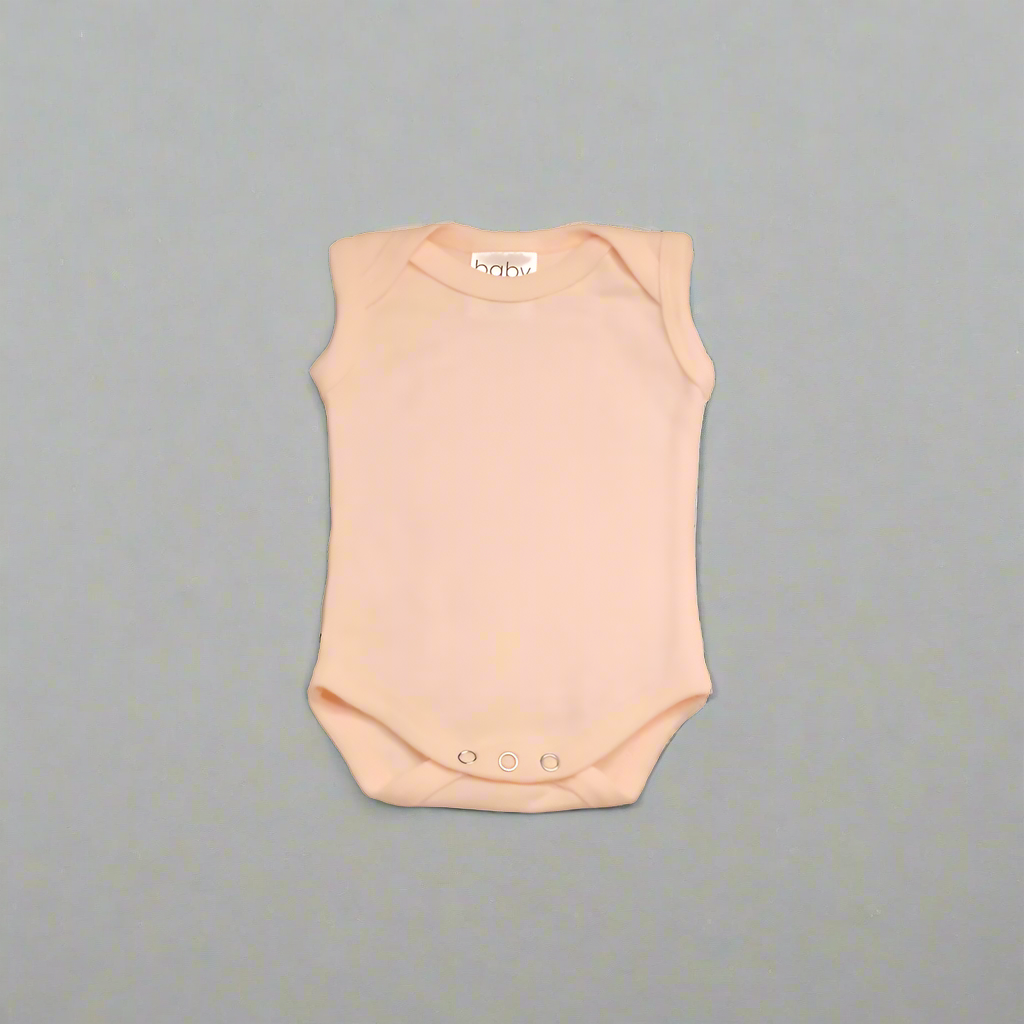 Peach-pink Merino interlock Bodysuit