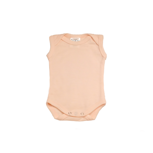 Peach-pink Merino interlock Bodysuit