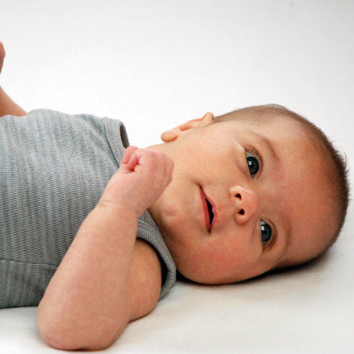 Sky-blue Merino Singlet Bodysuit (3-6months)