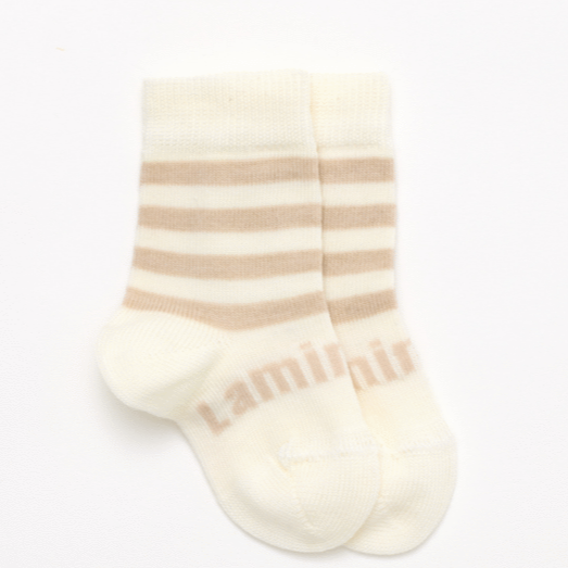 Merino Lamington Crew Socks - Squirrel
